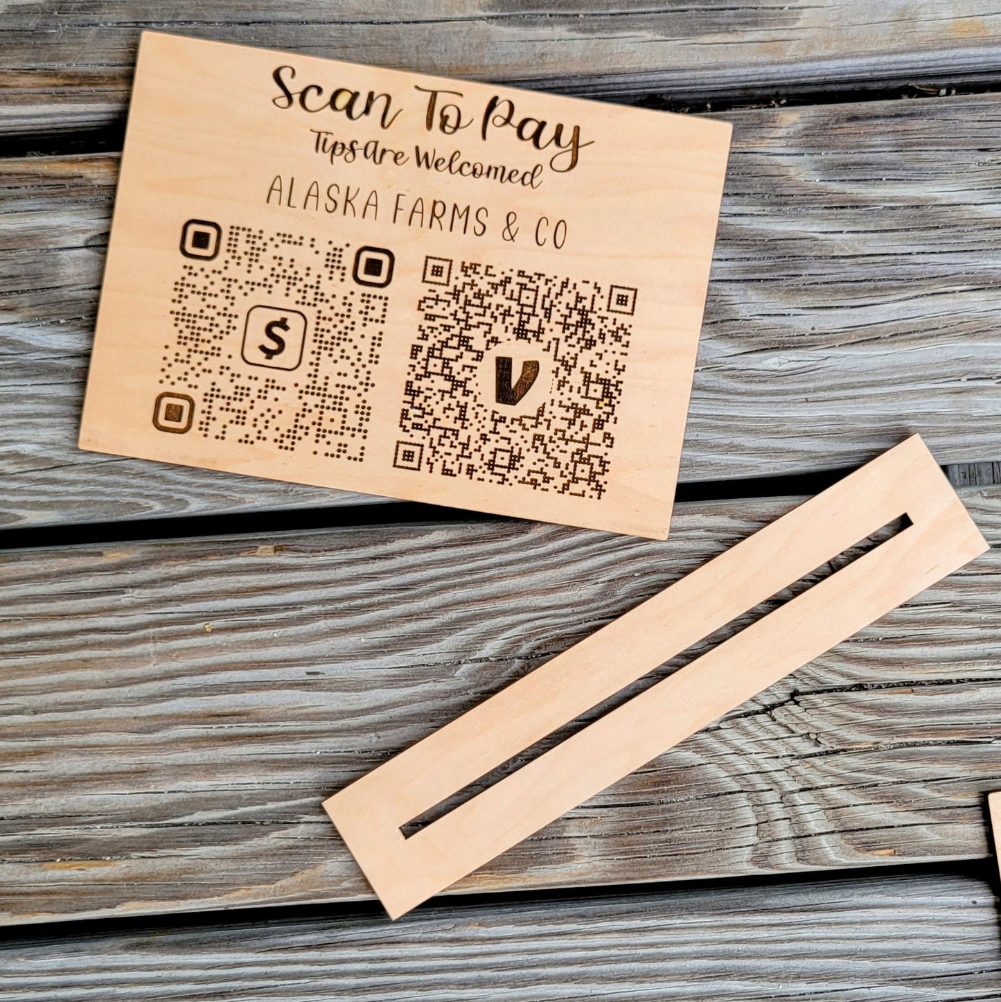 Custom Scan To Pay Checkout Sign Multi QR Code Stand - QR Code Checkout Sign - Scan Here QR Code Sign - qr code sign