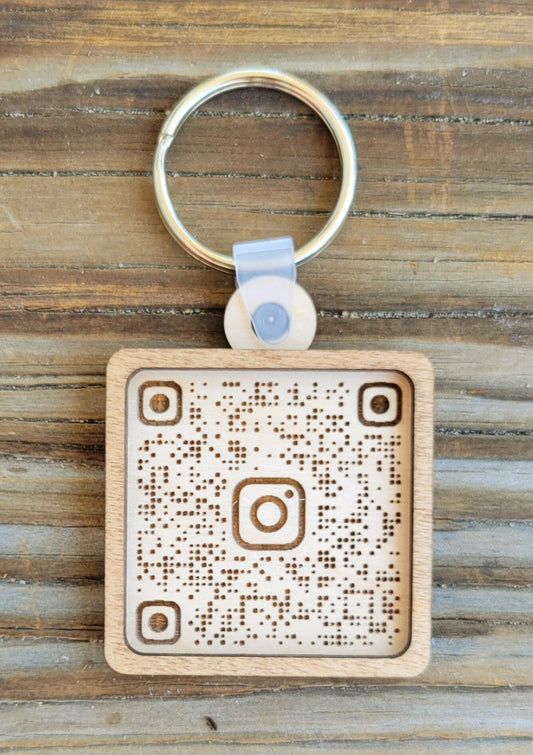 Custom QR Code Keychains - Checkout Keychain - QR Wallet - Social Media Keychain - Song Link Keychain - Custom Keychain