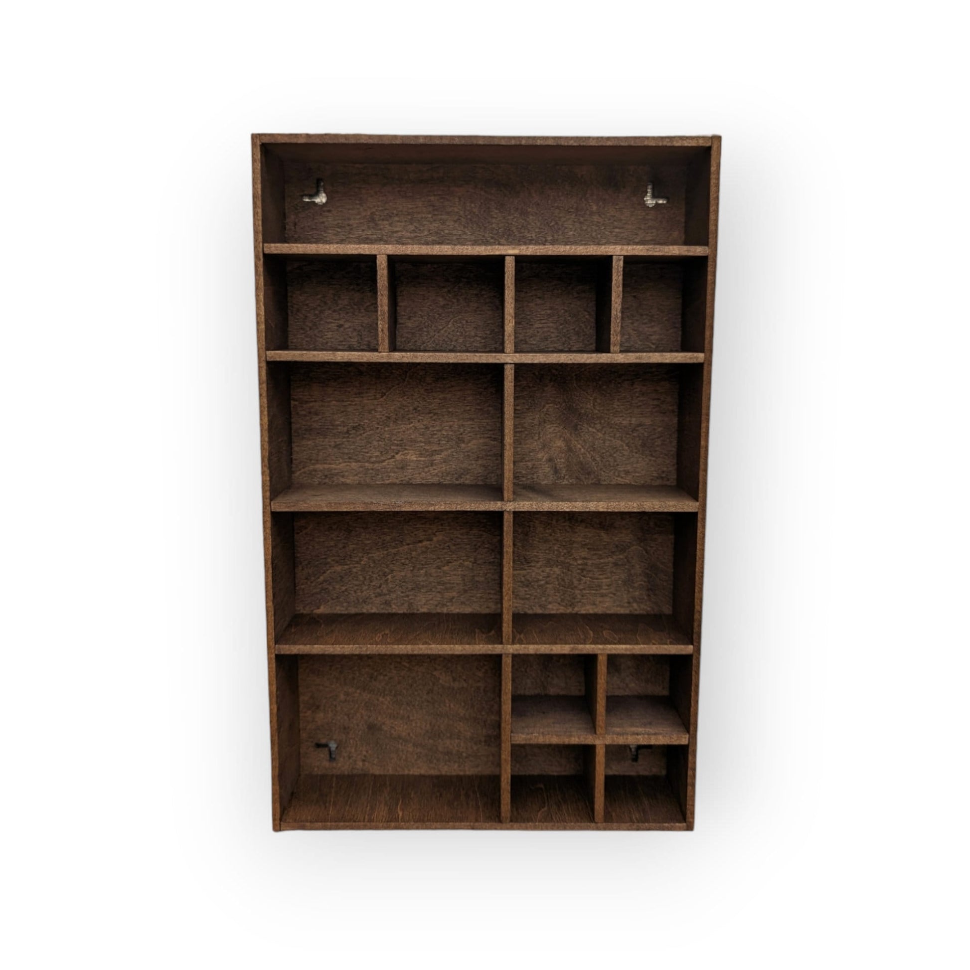 Multi Compartment Wooden Display Shelf - Crystal Display Shelf - Curio Cabinet- Knick Knack Display - Printer Tray -Figure Organizer Display